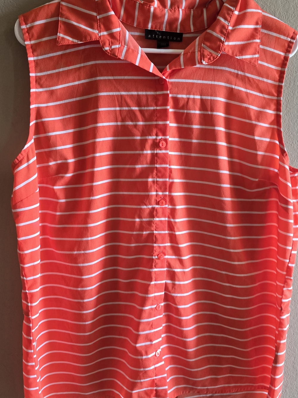 Attention Orange Stripe Blouse